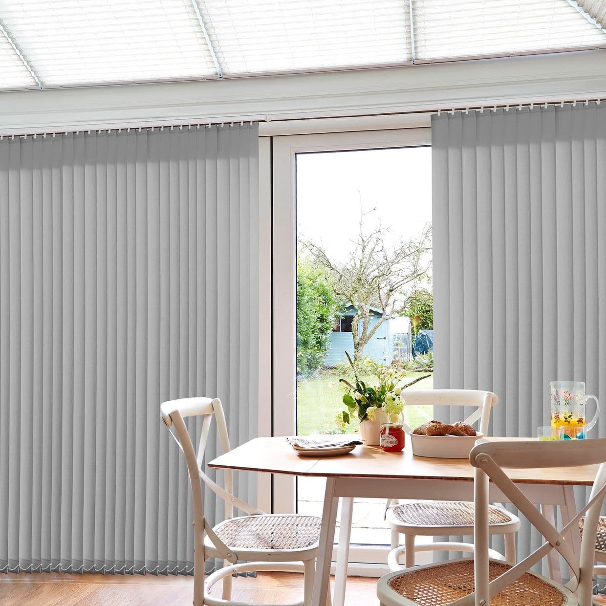 Acacia Light grey Conservatory Vertical Blind