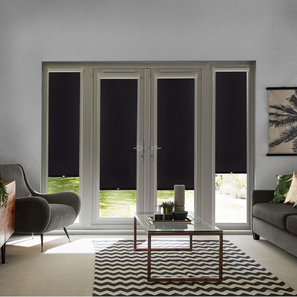 Cordova Black Perfect Fit Roller blind