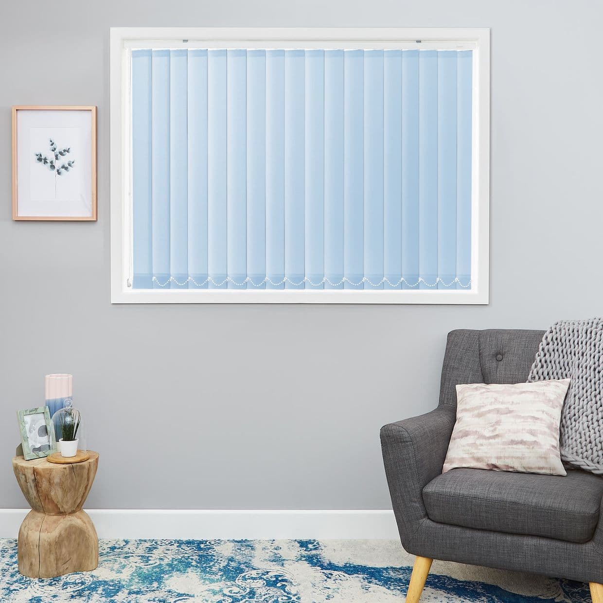Acacia Blue Vertical Blind