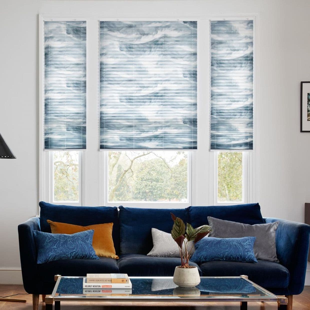 Ripple Blue Pleated Blind