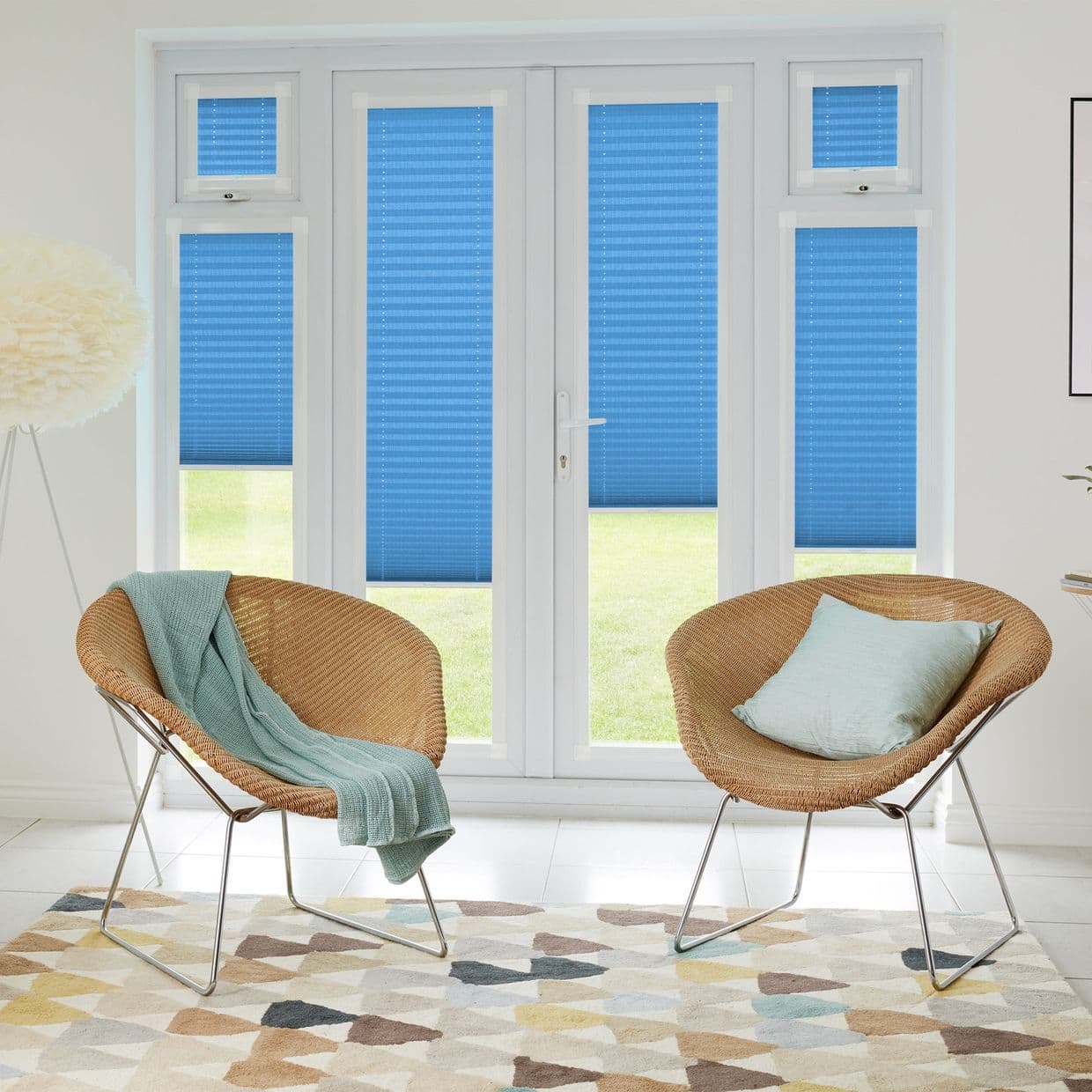 Thermashade Blue Perfect fit Pleated blind