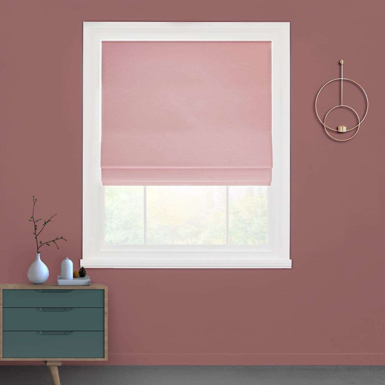 Darcia Velvet Rose Roman blind