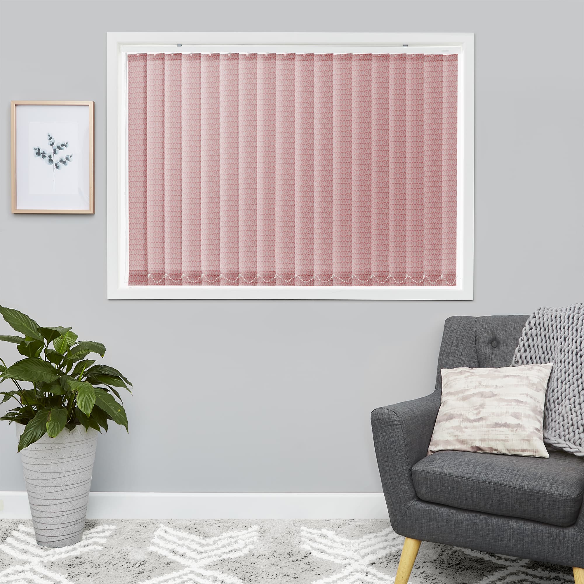 Ashmere Ruby Vertical blind