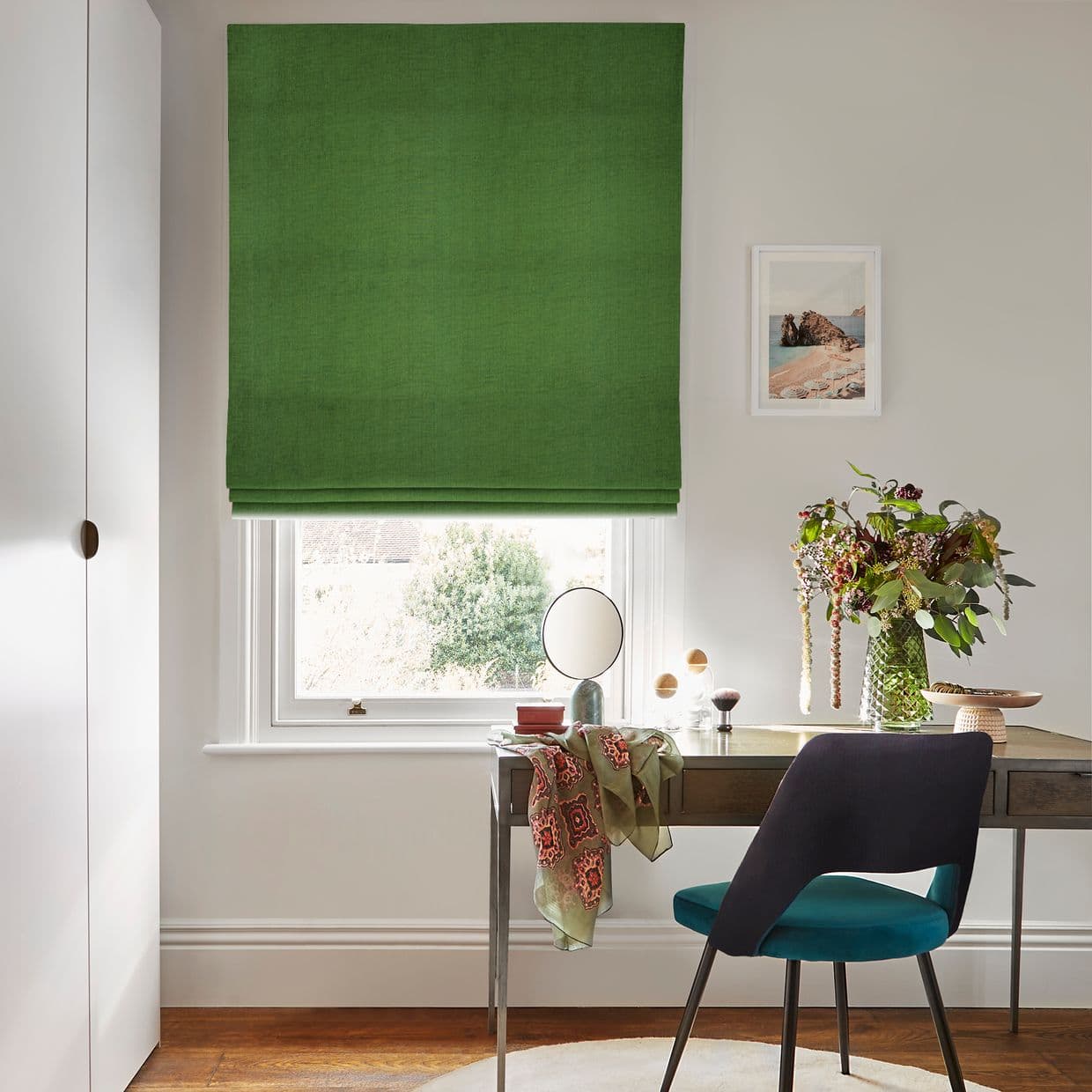 Clarence Evergreen Roman blind