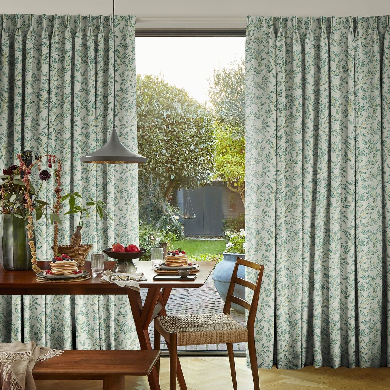 Delizia Teal Green Curtain