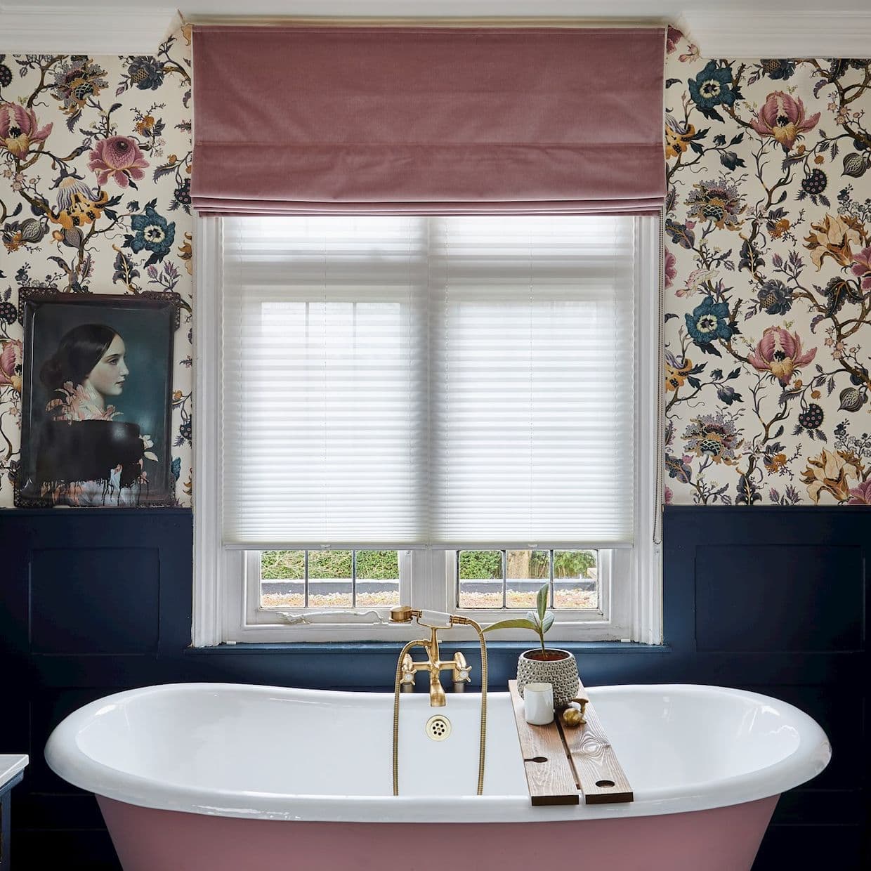 Darcia Velvet Rose Roman blind