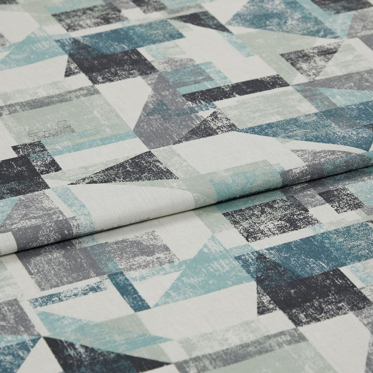 Fraction Teal Roman blind