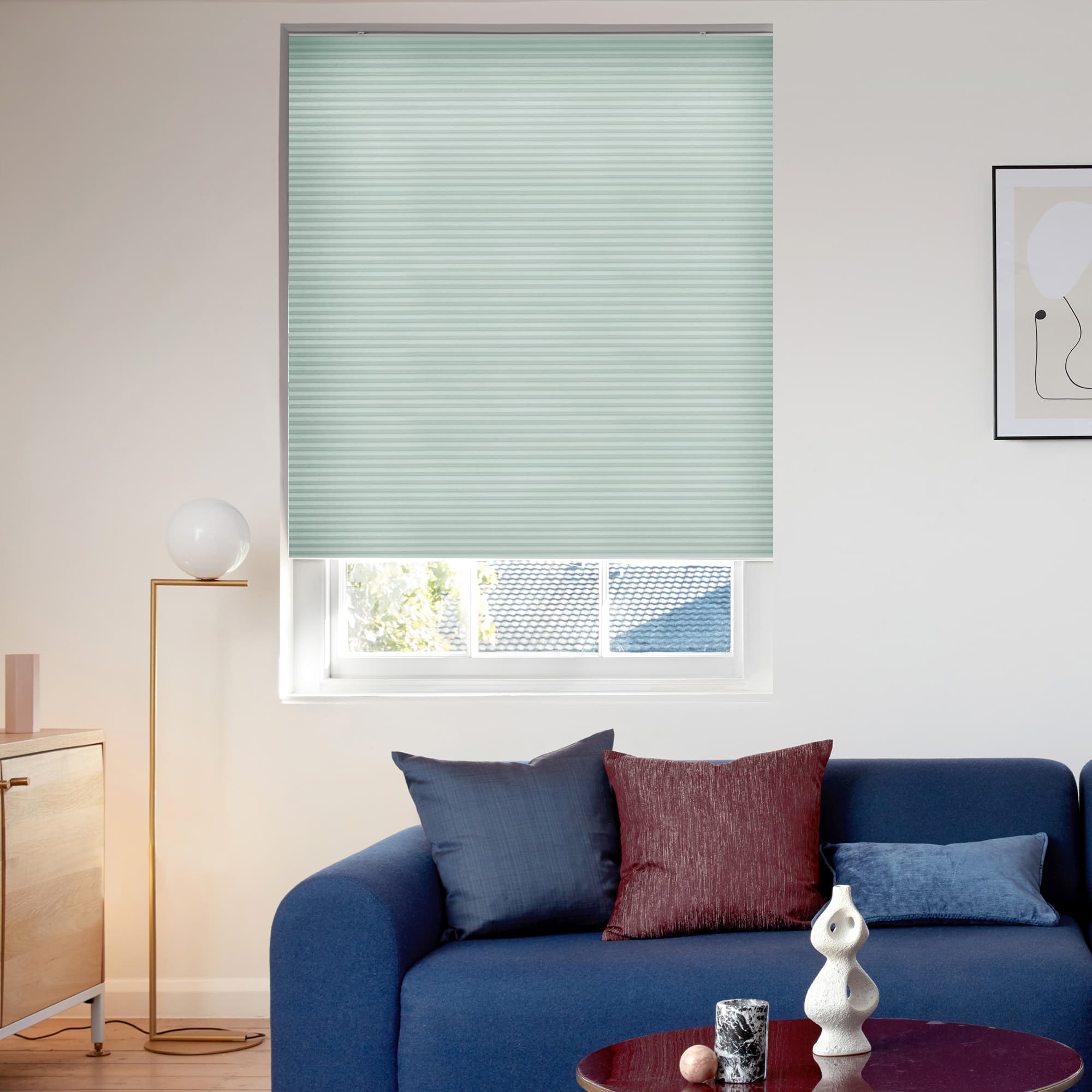 Duette Silk Dim Out Ether Honeycomb blind