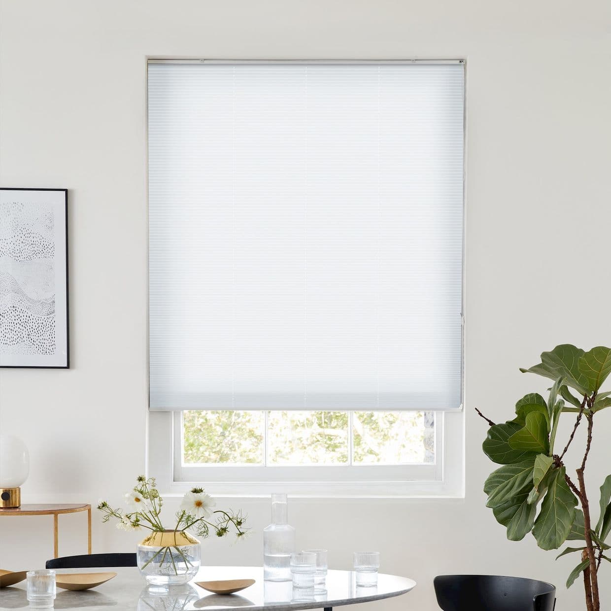 INTU Micro Hive White Pleated Blind