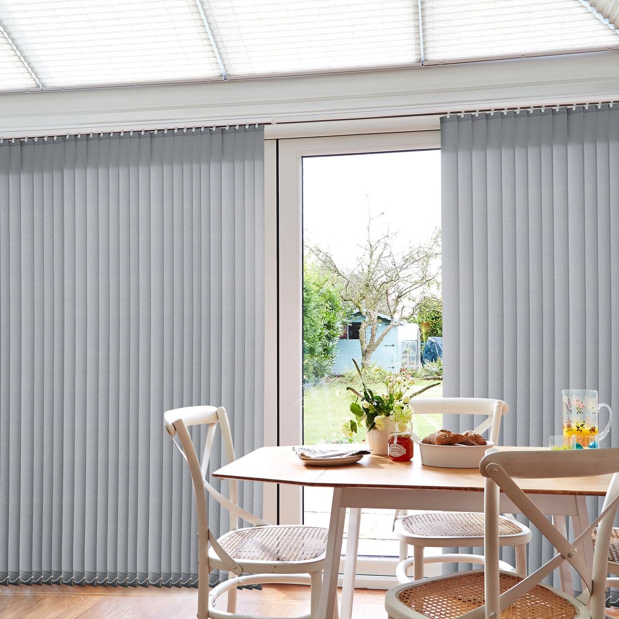 Blocks Grey Conservatory Vertical Blind