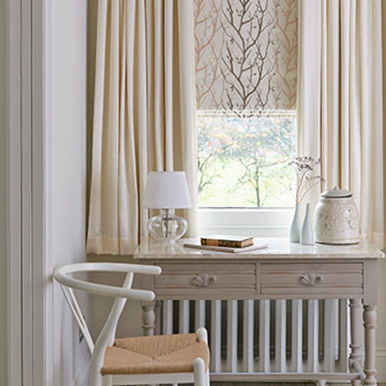 Pyrus Cream Roman blind