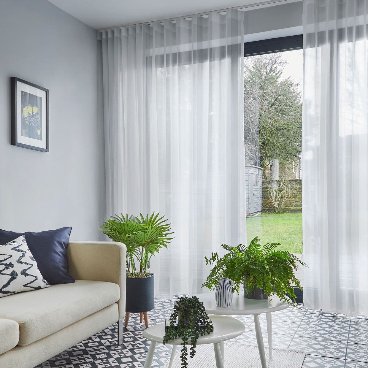 Orford White Voile Curtain