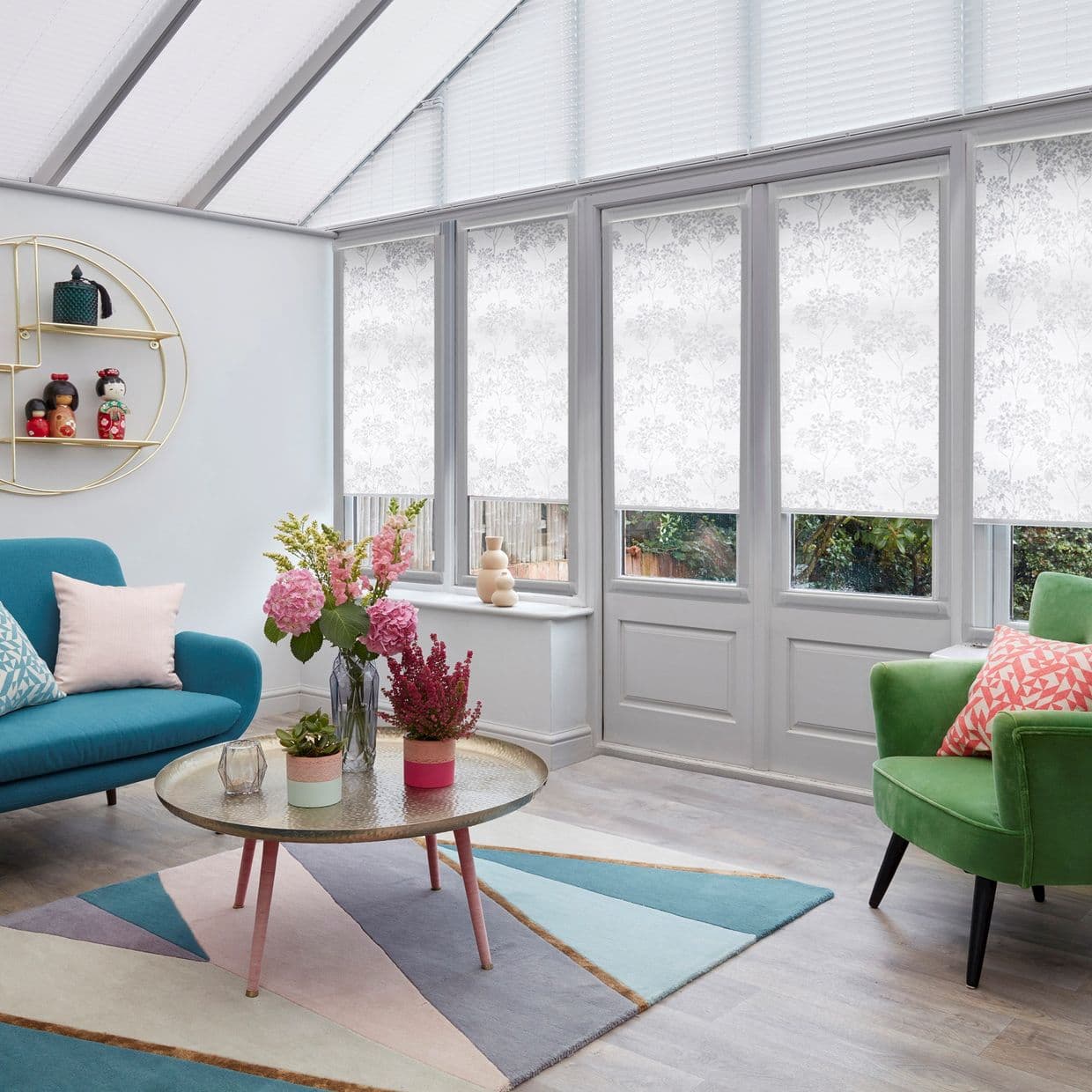 Elona Silver Conservatory Roller blind