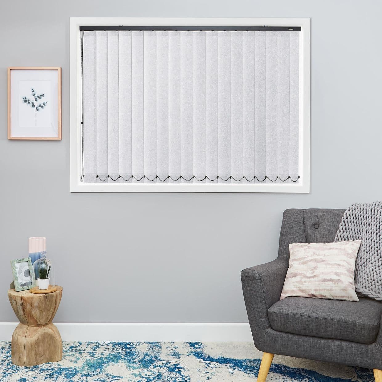 Gleam Silver Vertical Blind