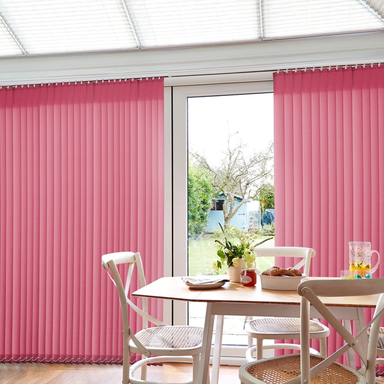 Acacia Raspberry Conservatory Vertical Blind
