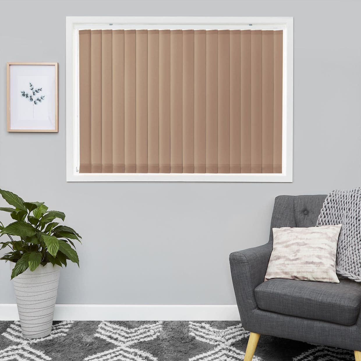 Tempest Brown Vertical Blind