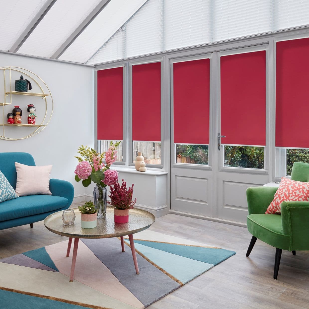 Cordova Raspberry Conservatory Roller blind