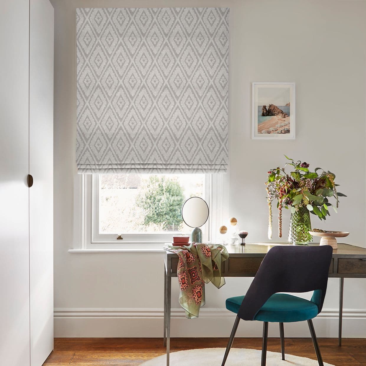 Mali Silver Roman Blind